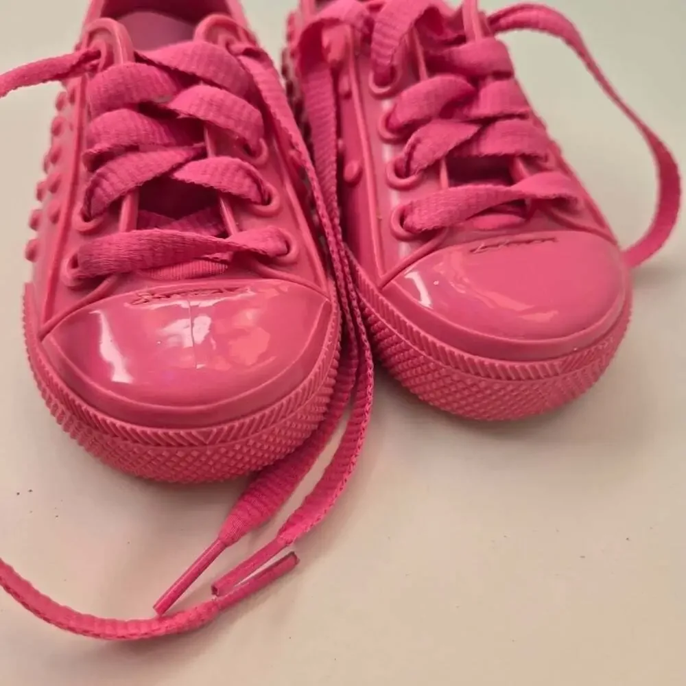 Mini Melissa Pink Poliboha Kids Jelly Sneakers Baby Size 7